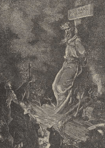 Giordano Bruno, quemado en la hoguera en Roma por la Inquisición el 17 de febrero de 1600.